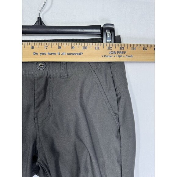 Prana Alana Pants Womens 0 Dark Gray Roll Up Snap Hem Straight Leg Quick Dry - Picture 10 of 12